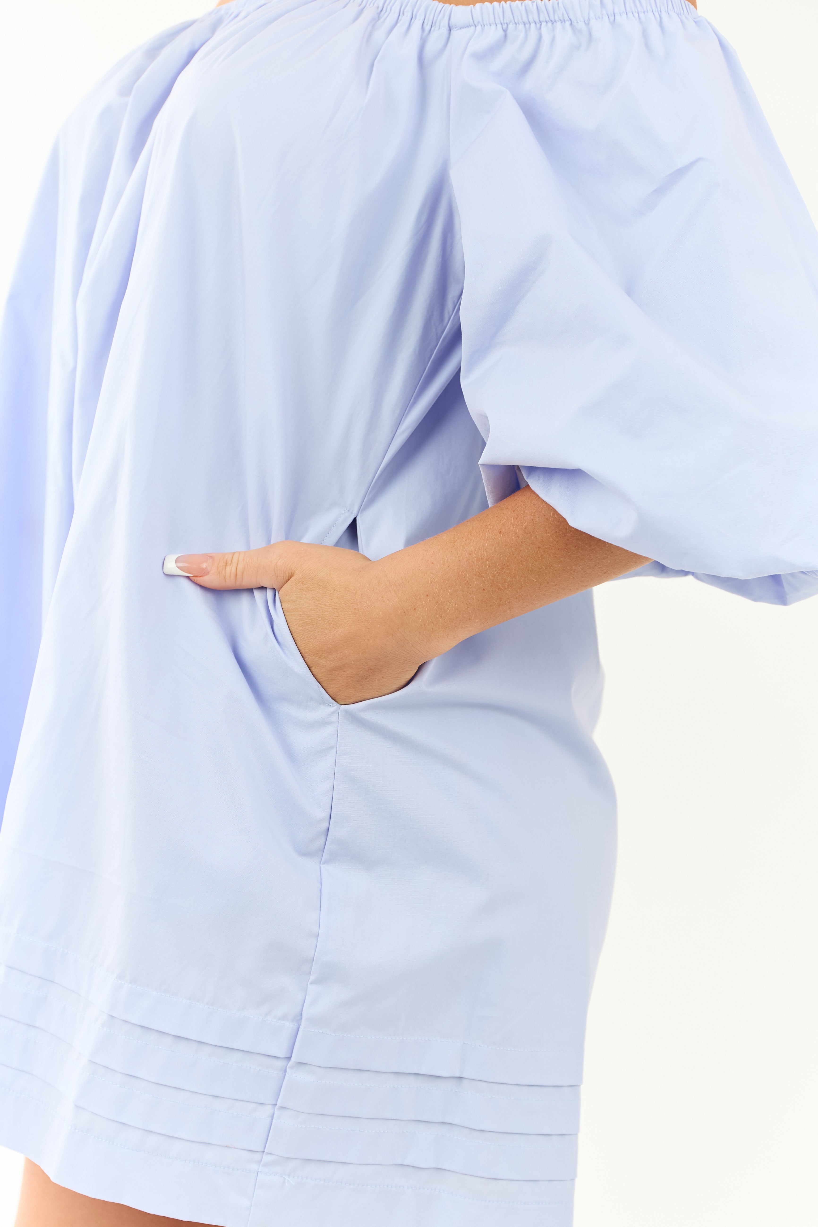 Cornflower Off the Shoulder Cotton Mini Dress Cornflower Off the Shoulder Cotton Mini Dress