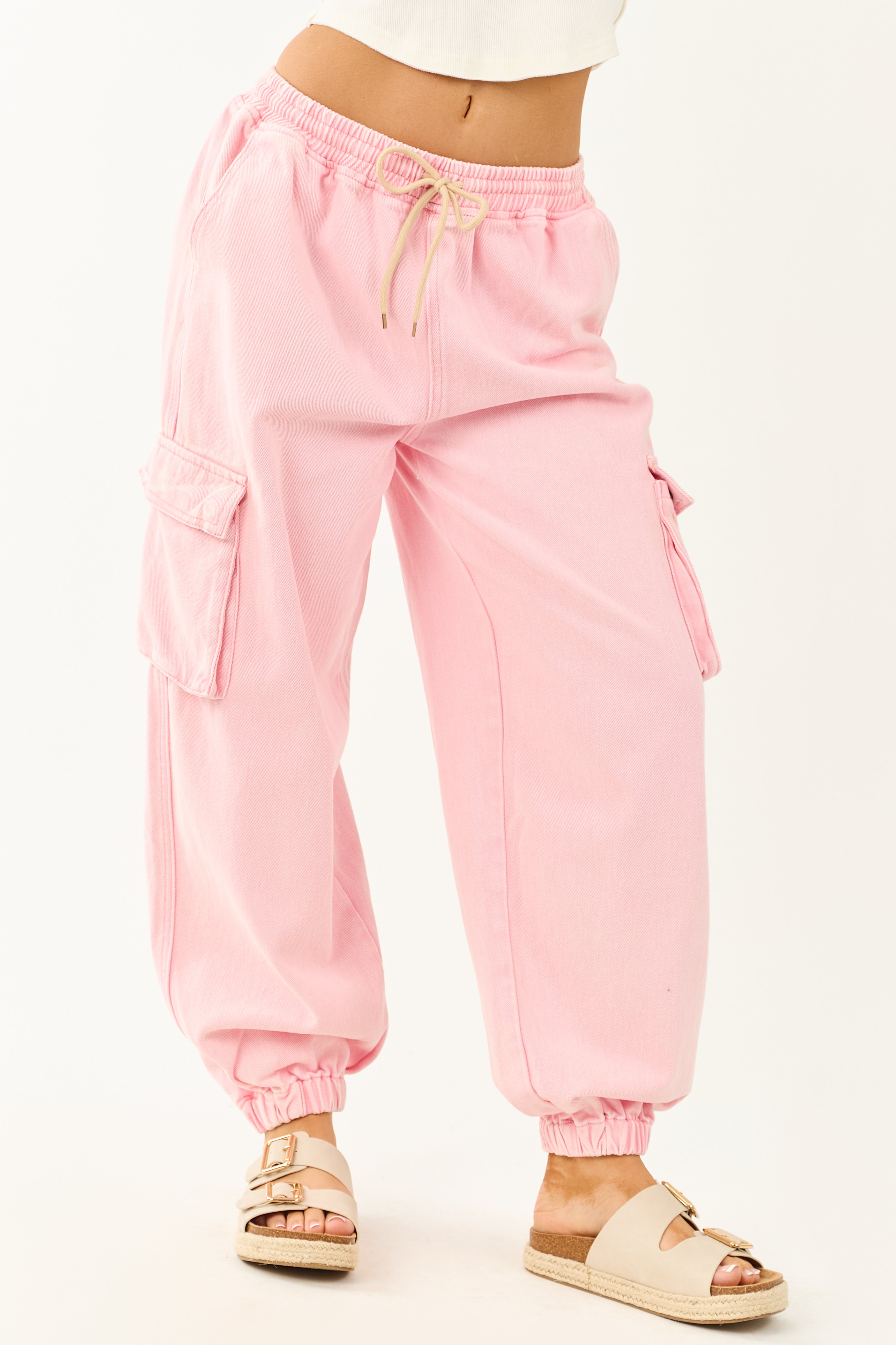 Carnation Acid Washed Cargo Jogger Jeans Carnation Acid Washed Cargo Jogger Jeans