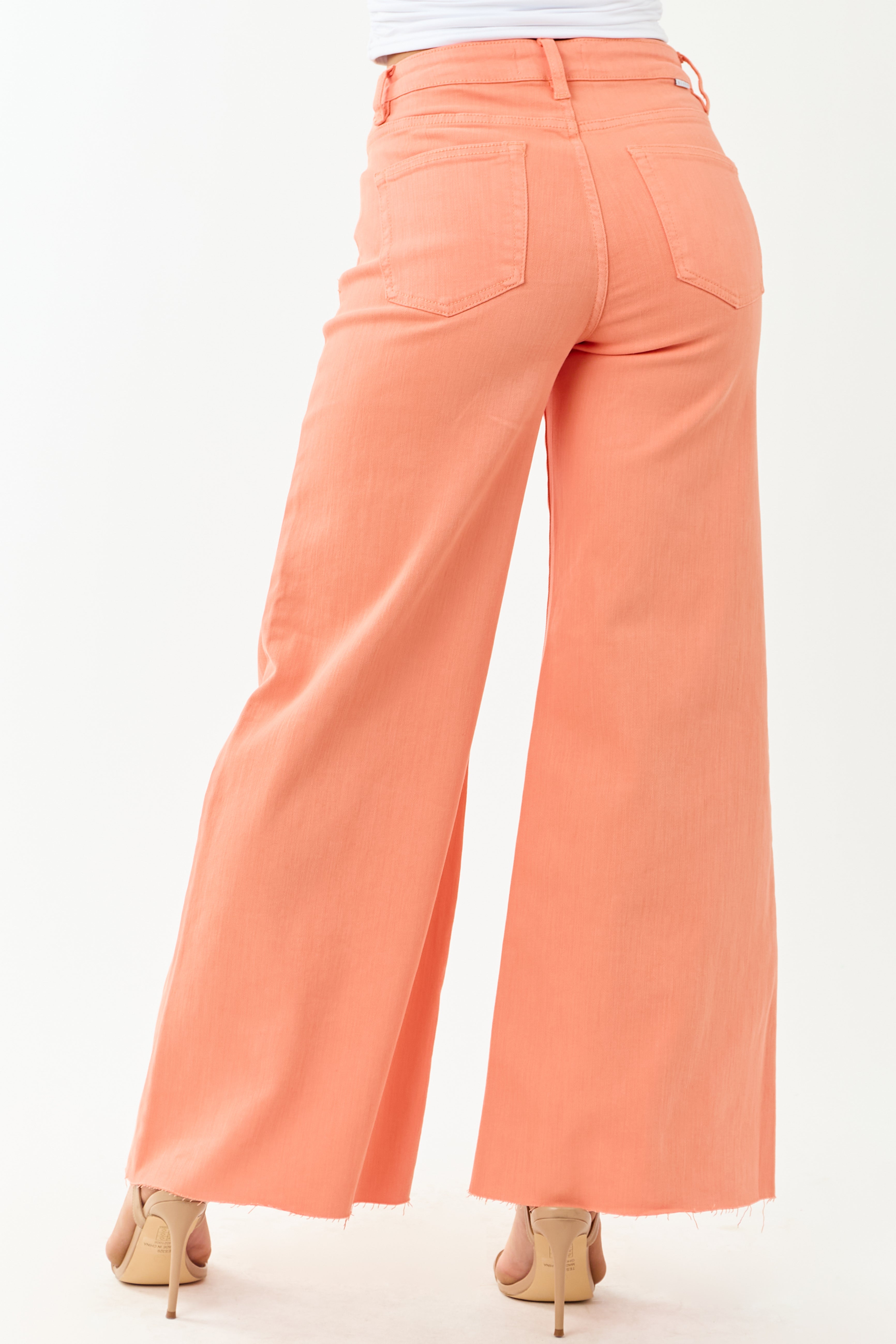Risen Peach Tummy Control Stretchy Palazzo Jeans Risen Peach Tummy Control Stretchy Palazzo Jeans