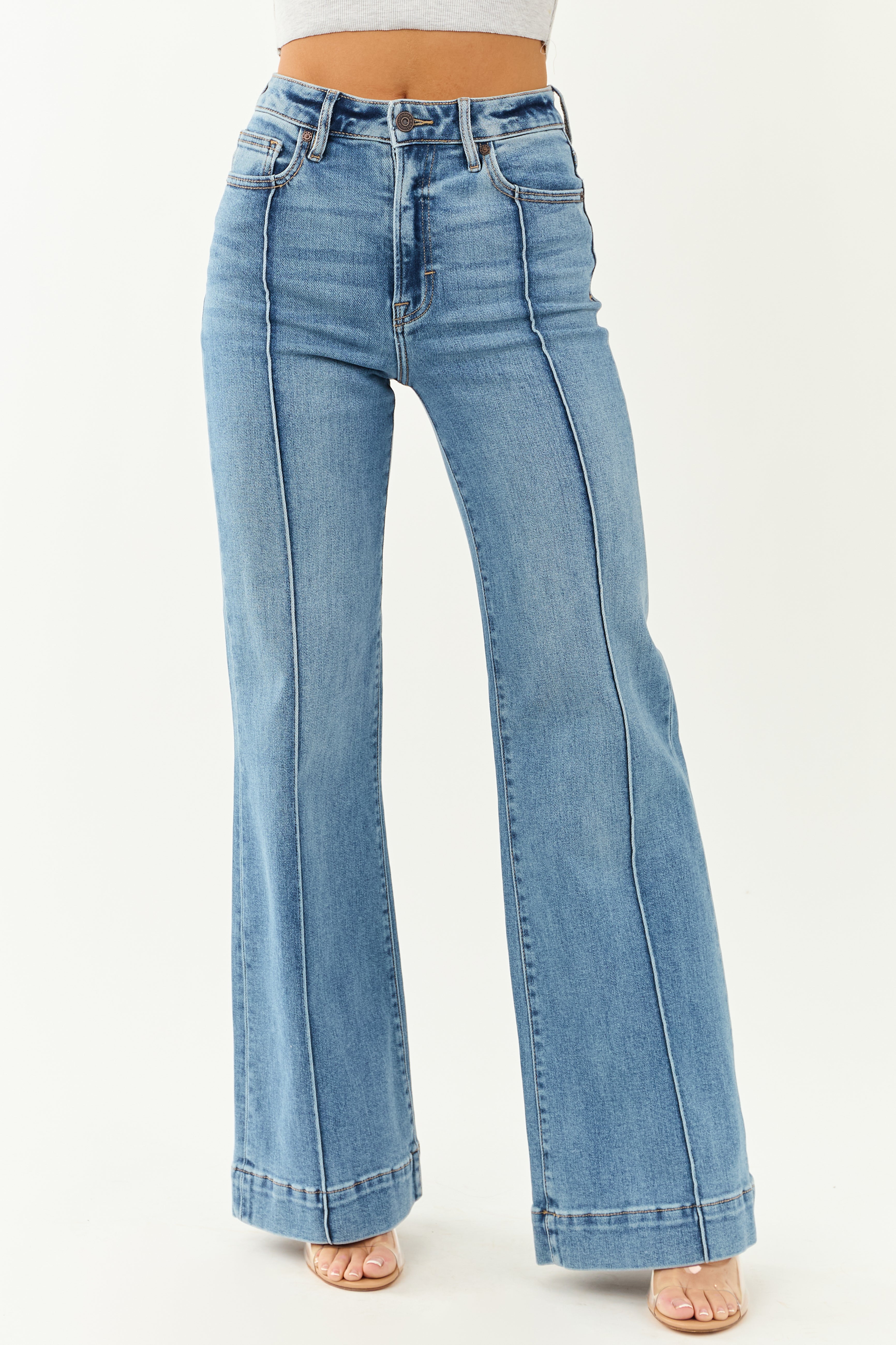 Hidden Medium Wash Bootcut High Rise Stretchy Jeans Hidden Medium Wash Bootcut High Rise Stretchy Jeans