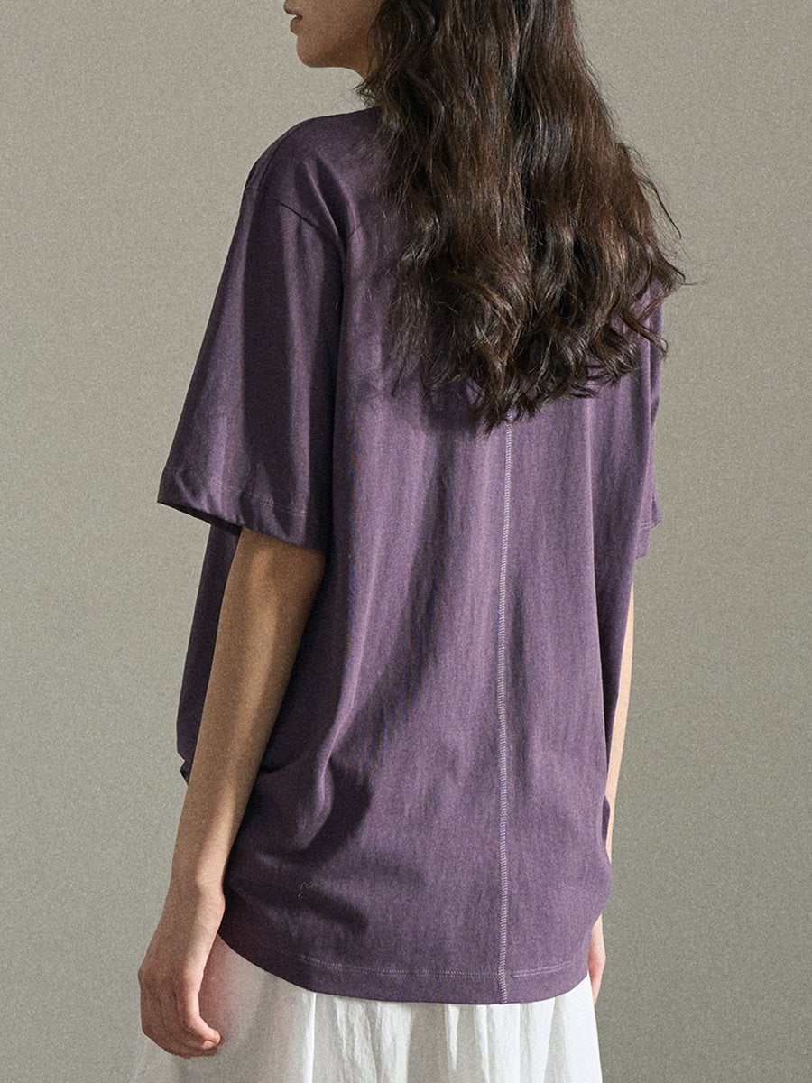 U-neck Cotton Short-sleeved T-shirt U-neck Cotton Short-sleeved T-shirt