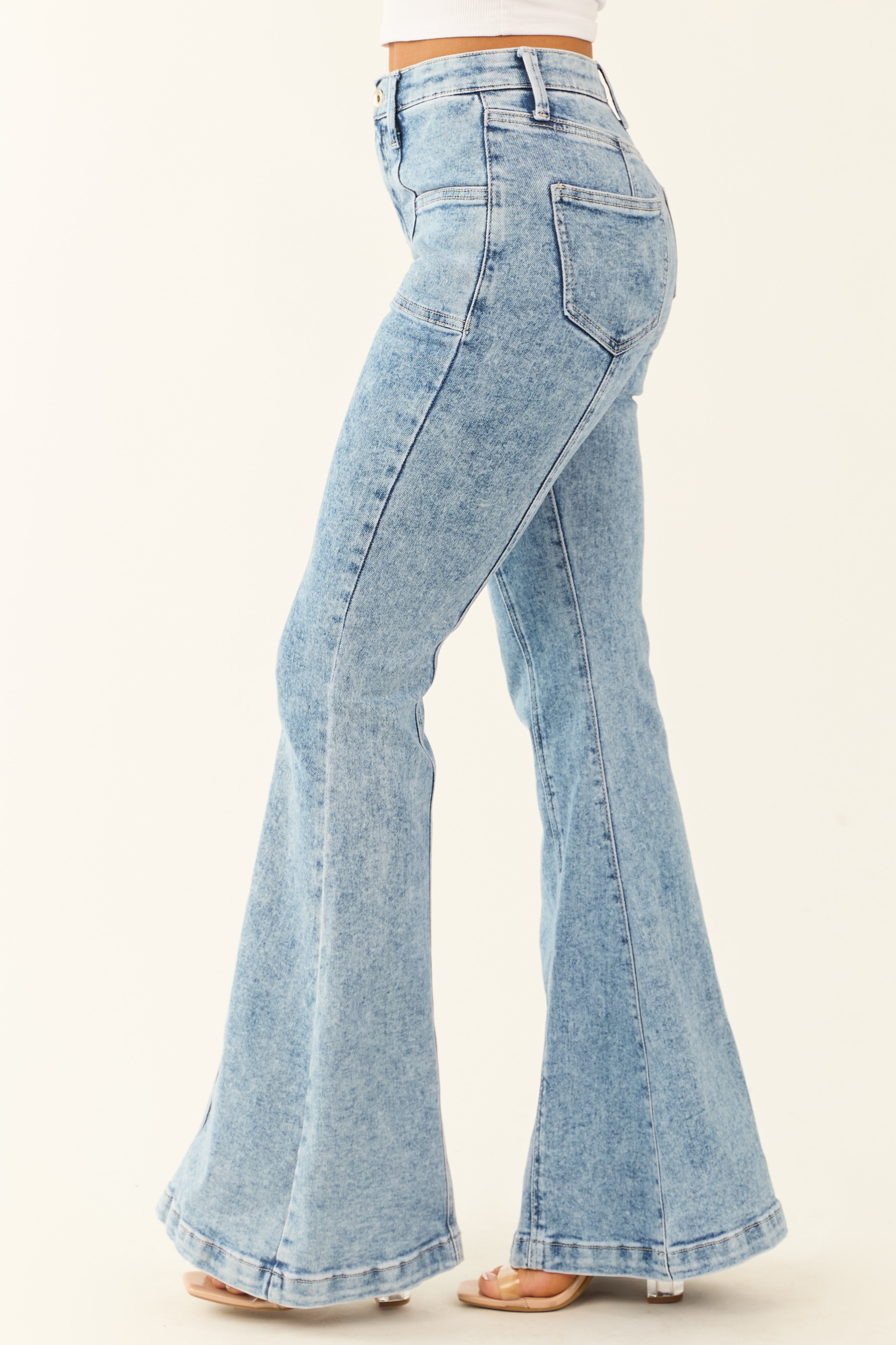 Special A Light Tummy Control Stretchy Flare Jeans